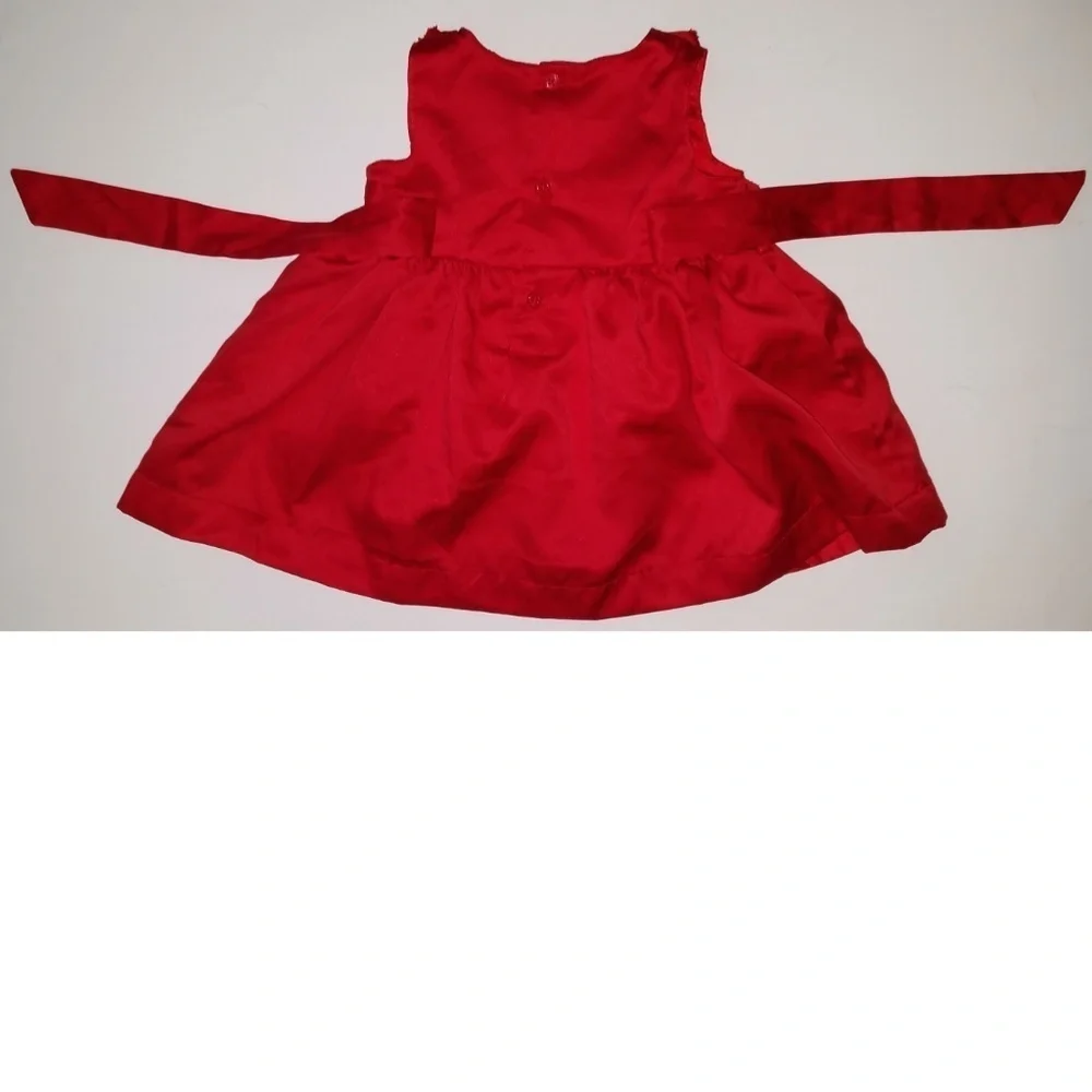 Carter's Red Rose Flower Dress Baby 3 Months Flower Girl Wedding Holiday Picture